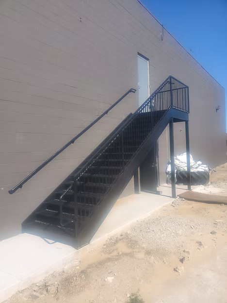 Simple and Functional Outdoor Stair and Railing Installation